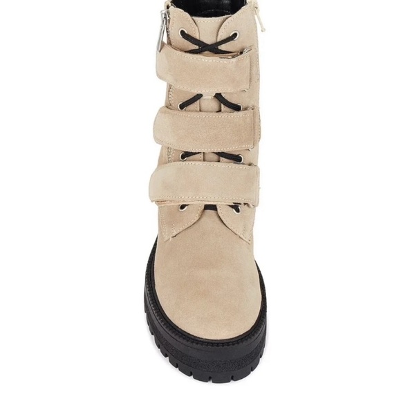 Free People Emmett Lace Up Lug Sole Boot in Latte Suede - Picture 14 of 14
